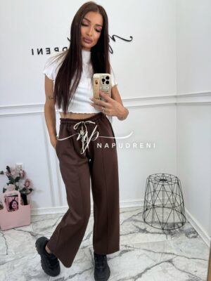 Дамски панталон ''SMILE'' в кафяв цвят - код Bi9907