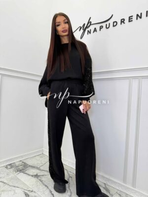 Дамски комплект с пайети в черен цвят- код Bi9903