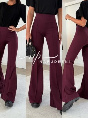 Разкроен панталон ''ANGEL'' в цвят бордо - G9768