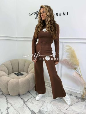 Комплект от две части ''Floral Fit'' в кафяв цвят - код BL10507