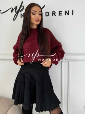Пола от фино плетиво „MELINA“ в черен цвят - код Bi10247
