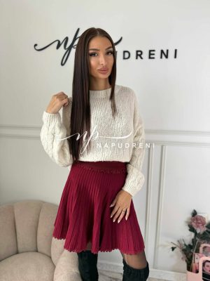 Пуловер ''WOOLEN CHIC'' в бял цвят - код Bi10251