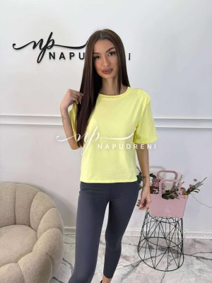 Тениска „SOFT MOTION“ в жълт цвят - код G10748