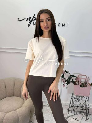 Тениска „SOFT MOTION“ в бежов цвят - код G10752