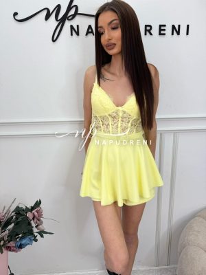 Гащеризон с колан ''DAISY'' в жълт цвят - код BS11098