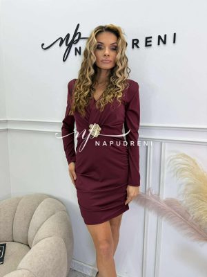 Рокля ''Emerald Touch'' в цвят бордо - код G10415