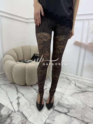 Дантелен клин в кафяв цвят - код Bi10388