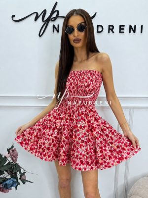 Гащеризон ''Breeze of flowers" в червен цвят - код GT12019