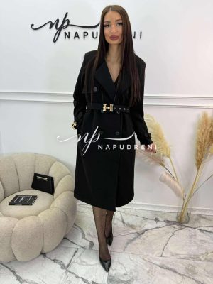 Палто “Majestic Coat” в черен цвят - код BL10470