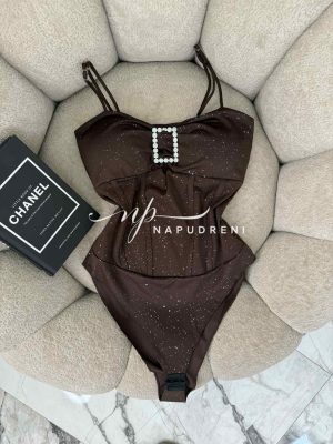 Боди „Starlight Black“ в кафяв цвят  - код GY10579
