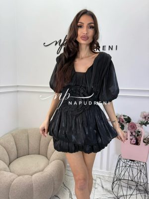 Мини рокля ''ELYSIYA'' в черен цвят - код BS10871
