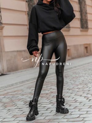 Кожен клин с вата в черен цвят - код BL10109