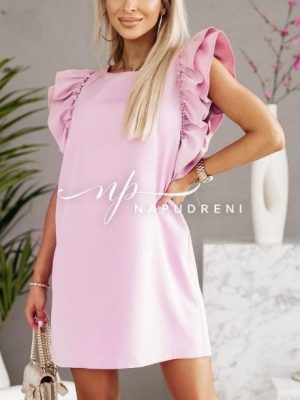 Кукленска рокля "Rosalli" в розов цвят - код 4721
