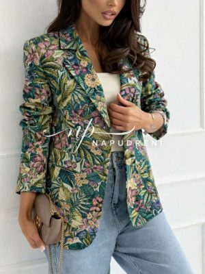 Сако ''Floral style'' в палитра от цветове - код Bi10965