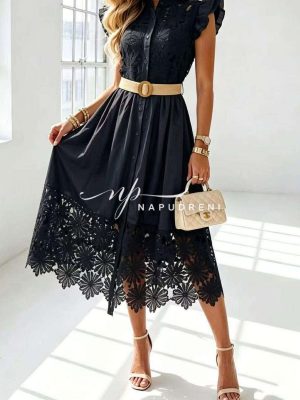 Рокля ''BOHO VIBES'' в черен цвят - код Bi11256