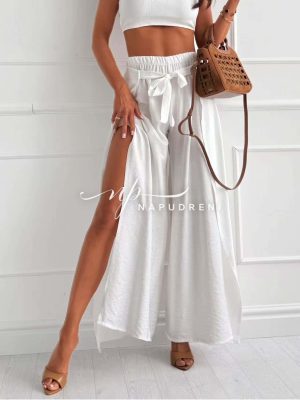 Панталон ''THASSOS WHITE'' с връзки - код G11920