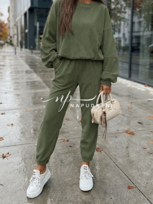 Сет от две части „Casual Muse“ в цвят каки - код G10678