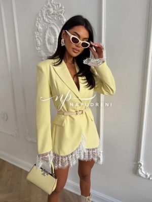 Блейзър с дантела ''BRIGHT YELLOW'' - код G10787
