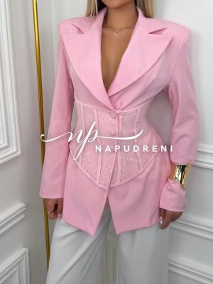 Сако ''Sculpt Blazer'' в розов цвят - Bi10959