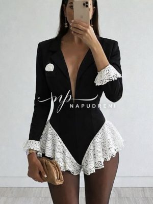 Гащеризон/боди ''FATALITY LACE'' в черен цвят - код BS10919