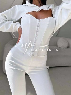 Комплект ''MEGAN'' от три части в бял цвят - SE9761