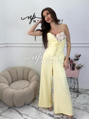 Комплект от две части ''Floral Touch'' в жълт цвят - код BS10858