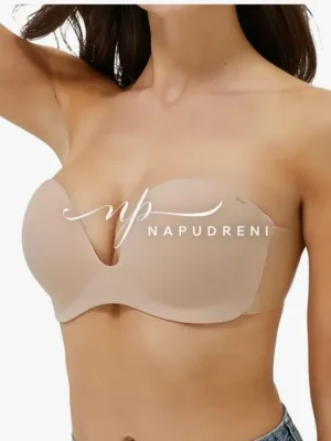 Самозалепващ се сутиен PUSH UP в бежов цвят -  код 10823