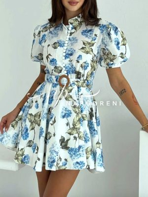 Рокля ''SPRING BLISS'' в син цвят - код TA11207